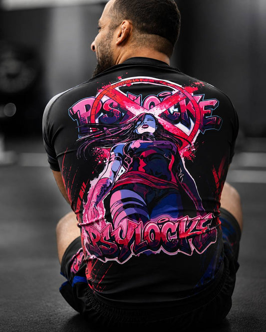 KTC Mutant Series Psylocke — back design in the gym
