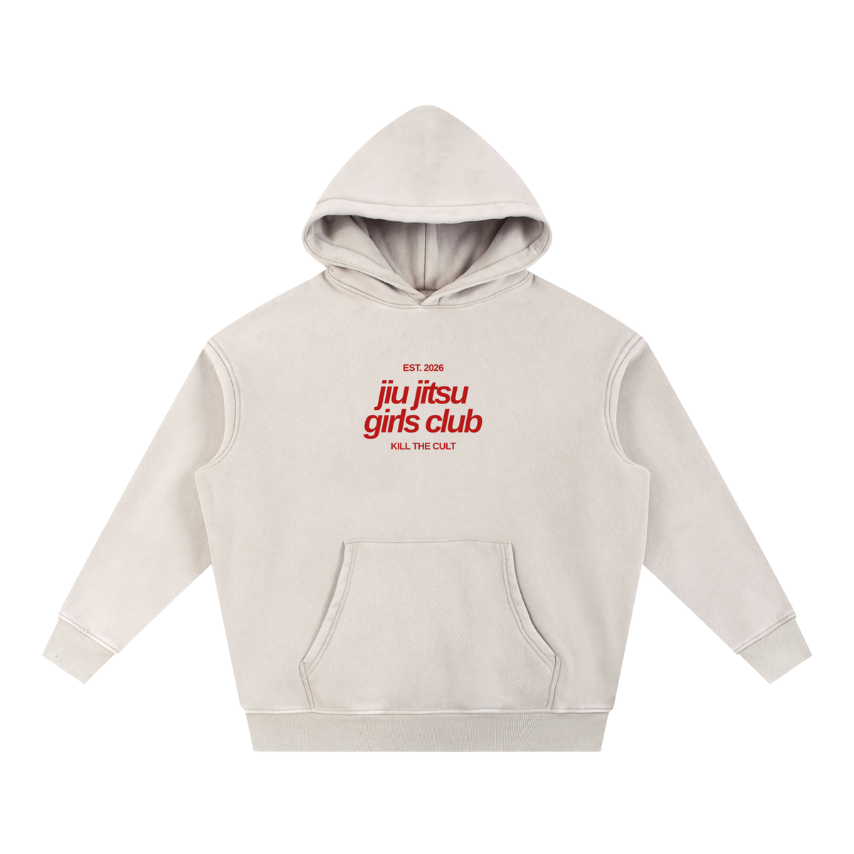 KTC Jiu Jitsu Girls Club Oversized Snow Wash Hoodie