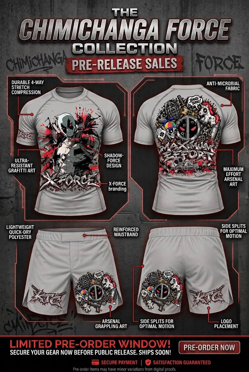 KTC Mutant Series Chimichanga Force — X-Force Deadpool Set pre-order flyer
