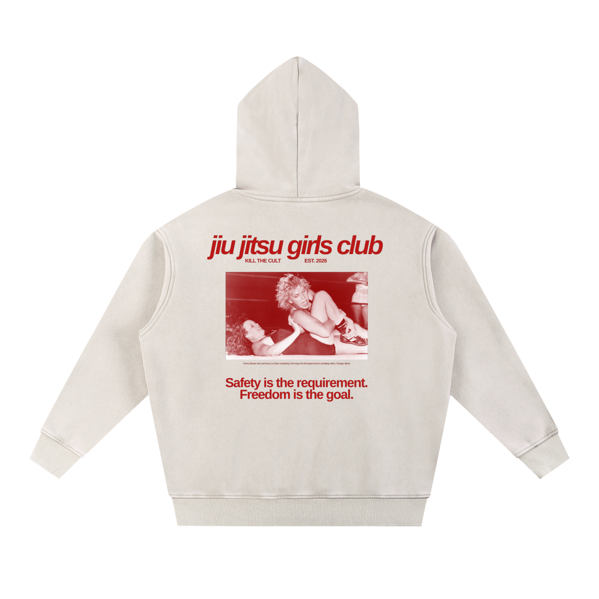 KTC Jiu Jitsu Girls Club Oversized Snow Wash Hoodie